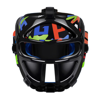 Casque de boxe modulaire en cuir PU intégral pour enfants, protection de la tête pour Muay Thai, Taekwondo, entraînement en salle de sport, unisexe