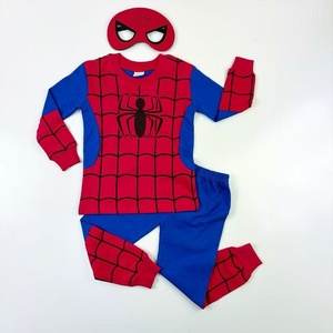 Pyjama Spider-Man pour enfants, haut à manches longues, pantalon, masque pour les yeux, costume, vêtements de cosplay pour Halloween, vente en gros AL104-W - Product Image 4
