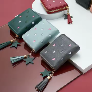 Phụ Nữ Mini Tua Ví Thời Trang Dễ Thương Ngắn Dây Kéo Đáng Yêu PU Da Đồng Xu Ví Cho Phụ Nữ Nữ Tay Ví - Product Image 1