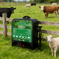 Chargeur d'électrificateur de clôture électrique 5J 120 km, fil poly, ruban, poteaux pour vache, cheval