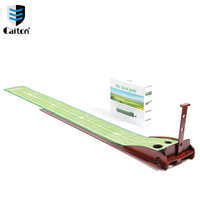 Équipement d'entraînement de golf personnalisé en usine avec système de retour automatique, putter en bois massif pour putting intérieur et extérieur