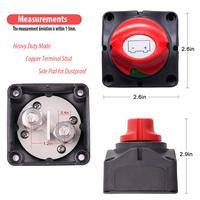 Interrupteur d'isolement de batterie robuste interrupteur de déconnexion de batterie marche arrêt 12V 24V 48V interrupteur de coupure de batterie de voiture pour Marine 275 ampères