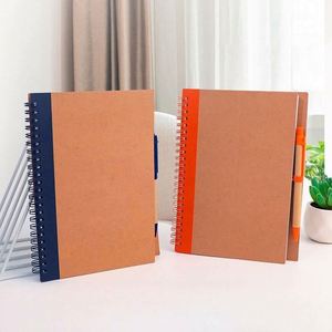 Cuaderno Espiral de Papel Kraft A5 con Logotipo Personalizado y Bolígrafo para Uso en Oficina, Regalos Promocionales - Product Image 3