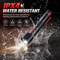 Lampe torche LED rechargeable avec pointeur laser rouge, clip magnétique, étanche IPX4, lampe d'inspection portable