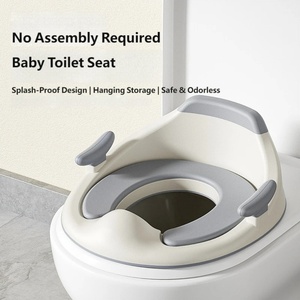 Siège de toilette antidérapant et stable pour bébé, idéal pour l'apprentissage de la propreté des tout-petits, compatible avec la plupart des toilettes standard, sans assemblage, anti-éclaboussures, rangement <span class=keywords><strong>suspendu</strong></span> - Product Image 2