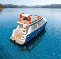 Bateau de luxe gonflable pour yacht, flotteurs de lac, maison gonflable pour événements familiaux, flotteurs de yacht gonflables sans moteur