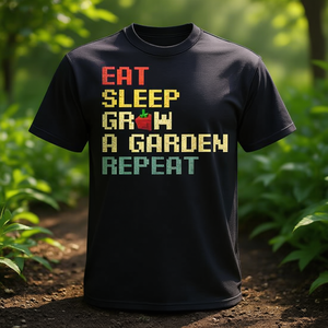 T-shirt da gamer: Mangia, dormi, coltiva un giardino, ripeti - Product Image 3