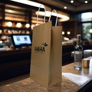 Bolsas de Papel Kraft de Fondo Plano para Empacar Granos de Café, Botellas de Jugo, Bolsas Pequeñas para Llevar para Cafeterías - Product Image 1
