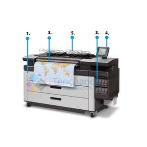 惠普页面宽XL5000 XL5100热卖生产工厂价格再制造高速A1 A0生产绘图仪打印机 - Product Image 3