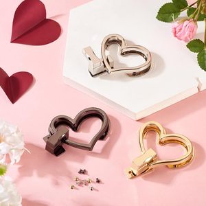 Craftdady Sets Cierres de metal para bolsos con forma de corazón, tipo broche giratorio, herrajes para bolsos de mano - Product Image 6