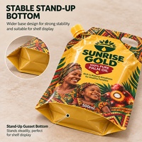 Pochette Doypack à bec verseur personnalisée avec logo imprimé, en plastique de qualité alimentaire, pour l'emballage de liquides (huile de cuisson, huile de palme comestible)