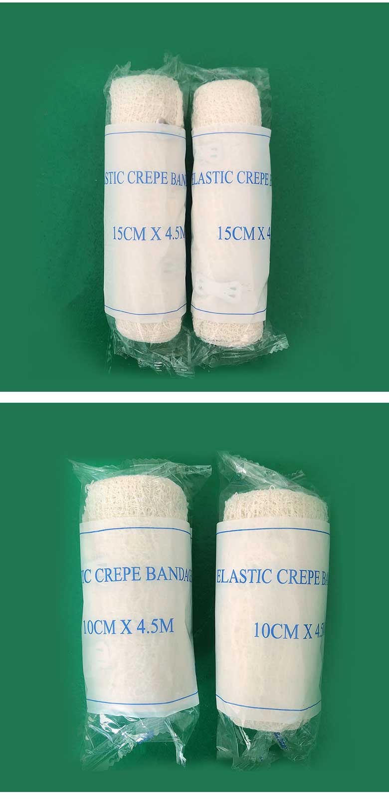 Adhesive stretch spandex elastic crepe bandage high compression elastic spandex wrinkle bandage