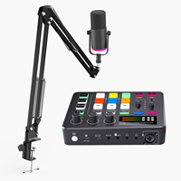 Microphone à bras articulé YU7AI+G1AI avec suspension antichoc et pince de fixation pour table, idéal pour les vlogs et les enregistrements en direct