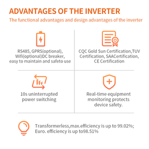 Inversor de Onda Sinusoidal Pura Greenpower IP66 de 6kw, 8kw, 10kw, 12kw, 15kw, 17kw, 20kw, 23kw, 25kw, 28kw, 30kw para Sistemas Solares Conectados a la Red, Modelo ASP-6-30K TLC - Product Image 2