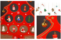 Décorations de Noël créatives faites à la main en bois brillant Shunbei, en forme d'arbre, écologiques, style européen, vente en gros