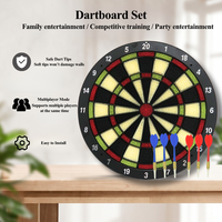 Jeu de fléchettes avec pointes de sécurité en caoutchouc de 18 pouces, jeu de fléchettes pour le sport éducatif en intérieur et les loisirs en famille