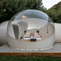 Tente dôme à bulles gonflable pour 2 personnes, livraison rapide, extérieur, 3/4/5m de diamètre, Igloo, clair, hôtel, vente en gros