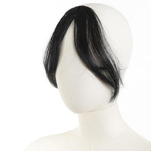 Perruque à franges de style français LH116, postiche synthétique droit à raie centrale pour toutes les formes de visage, noir naturel, brun clair, brun foncé - Product Image 2