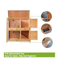 Cage à lapins en bois pour jardin, cage à lapins à plusieurs étages, cages pour petits animaux