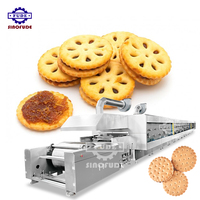Ligne de production de biscuits et de gâteaux entièrement automatique multifonctionnelle à servomoteur, efficace et très demandée, pour usine de transformation d'aliments de collation