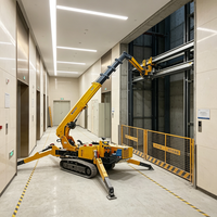 Mini-grue araignée de type chenillé de 5 tonnes avec stabilisateurs hydrauliques pour levage dans les espaces étroits