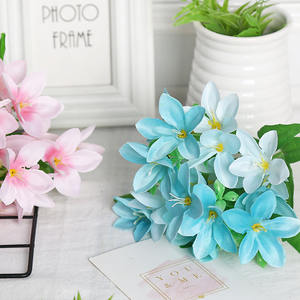 Fiore di giglio di seta fagotto di fiori artificiali a 6 forchette fiore bianco da sposa <span class=keywords><strong>Lilium</strong></span> - Product Image 5