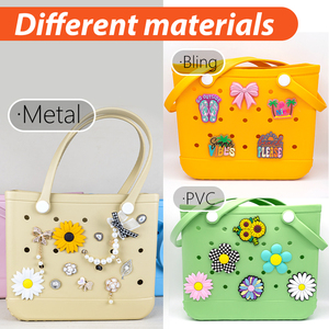 Personnalisé Bling Luxe Métal Perle Grand Eva Sac À Main Charme Arc Fleur Strass Personnalisé Sac Charmes Chaîne pour Femmes Sacs - Product Image 5