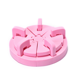 Support d'entraînement en plastique rose pour nail art, support réutilisable pour présentation de faux ongles, idéal pour la formation en manucure et l'utilisation en salon - Product Image 1