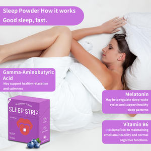 ハーブサプリメント睡眠口腔ストリップメラトニン深い睡眠サプリメントガンマ-アミノ酪酸睡眠溶解口腔ストリップ - Product Image 4