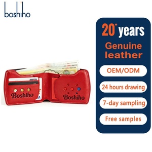 Handmade Fashion Minimalist <b>Trifold</b> Full Grain Genuine Leather Short <b>Wallet</b> Open Nylon Thread Men's Portable - Product Image 1