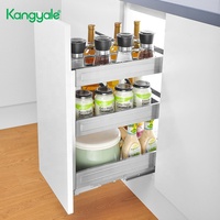 Panier de cuisine moderne Kangyale en acier inoxydable, support à épices coulissant, organisateur de placard