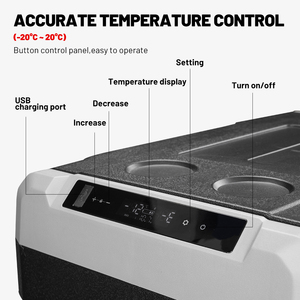 TSW100-compresor portátil de 100L CC, nevera para coche, acampada, 12v, control electrónico, ruedas y mango, refrigerador para coche - Product Image 3