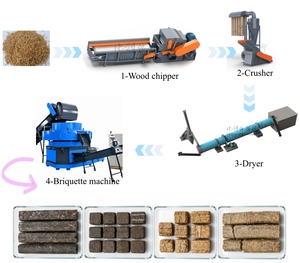 Palm Shred Coconut Shell Soybean Straw Biomass Briquette Machine High Efficiency Auto Feed Kneading Processing Plant High - Product Image 2