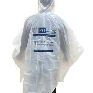 <b>Disposable</b> <b>Rain</b> <b>Poncho</b> with custom logo printing for promotion - Product Image 1