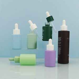 Personalized Glass Essence Container Factory Price Cylinder Shape 80ml 100ml Glass Hair Face Body Oil Dropper Bottle - Product Image 2