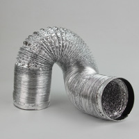Tuyau de ventilation flexible en aluminium résistant aux hautes températures, léger et pliable, pour usage industriel et domestique
