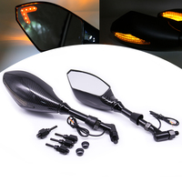Clignotant de moto LED rétroviseur latéral 8MM 10MM universel noir nouveau pour Suzuki Kawasaki Ducati