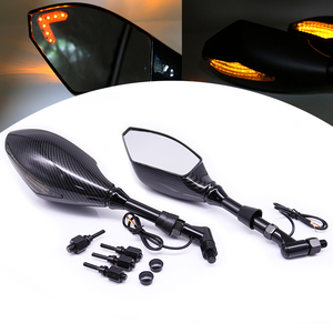 Clignotant de <span class=keywords><strong>moto</strong></span> LED rétroviseur latéral 8MM 10MM universel noir nouveau pour Suzuki Kawasaki Ducati - Product Image 1