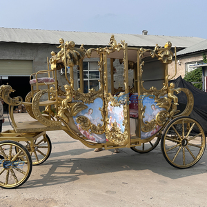 Chariot de Mariage de Luxe Personnalisé à Chevaux, Chariot de Visite Touristique Sculpté, Carrosse Royal Électrique à Chevaux à Vendre - Product Image 5
