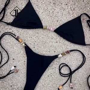 Traje de Baño de Diseño de Fabricante, Accesorios de Lujo con Forma de Concha, Bikini Personalizado de Poliéster Reciclado - Product Image 2