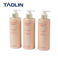 Ensemble de flacons PETG Taolin Pack avec impression sérigraphique monocolore + pompe à pression pour soins de la peau, shampooing et gel douche 400 ml