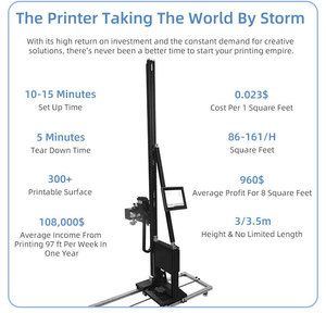 Đức tin dọc tường máy in di động tự động di chuyển bằng bánh xe/theo dõi phong trào tường máy sơn 3D Tường máy in - Product Image 4
