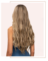 Extensions capillaires très demandées : Kit de postiches monobloc avec base en soie résistante à la chaleur (fil haute température), 22 pouces