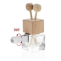 Botella de 8ml para perfume con clip esmerilado para salida de aire de coche, contenedor vacío para ambientador de coche, botella difusora de aceite para ventilación de coche