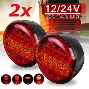 Feu arrière universel 20 LED 12V 24V pour voiture, camion, remorque, caravane, fourgonnette, camionnette - Feu stop, clignotant, signalisation rouge/ambre - Product Image 1