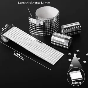 אמנות זכוכית אמיתית אמנות אמנות מדבקות רפלקטיבי רפטי מראה אריחי פסיפס עושים יד diy בית חג המולד - Product Image 6