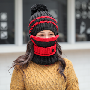 <span class=keywords><strong>Ensemble</strong></span> <span class=keywords><strong>écharpe</strong></span> chapeau de Ski, chaude, tricotée, 3 pièces, pour femmes, foulard épais, <span class=keywords><strong>bonnet</strong></span>, couverture faciale, offre spéciale, collection hiver, - Product Image 6