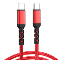 Caricabatterie per cavi dati personalizzati in Silicone liquido rosso 5A Led 100W 1M 2M Usb C a Usb C 3.0 Pd per Samsung