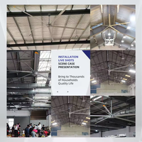 HVLS-Deckenventilator Industrieller Großluftstrom Energiesparend Geräuscharm PMSM Direktantrieb Lager- und Fabrik-Deckenventilator