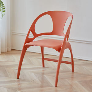 Chaises de salle à manger pliantes en plastique modernes et colorées, empilables, à dossier haut, pour restaurants et cafés - Product Image 2